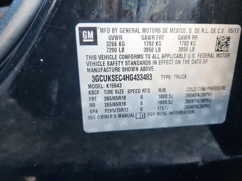 2017 CHEVROLET SILVERADO K1500 LTZ 12