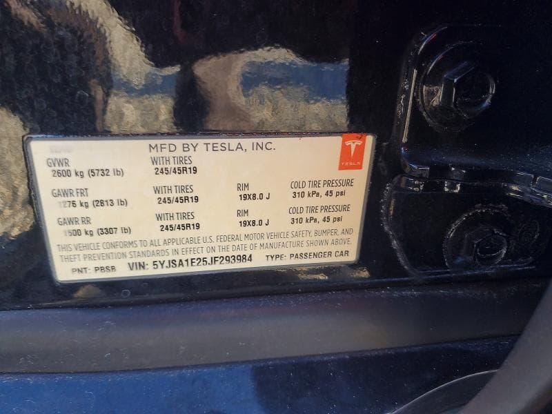 2018 TESLA MODEL S 12