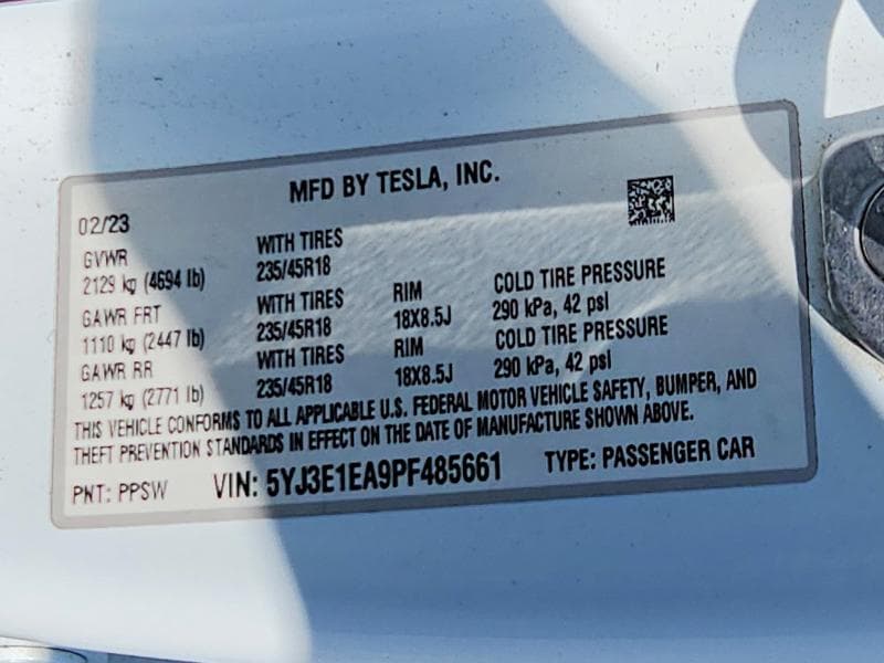 2023 TESLA MODEL 3 12