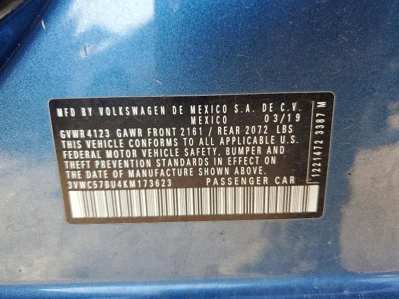 2019 VOLKSWAGEN JETTA S 12
