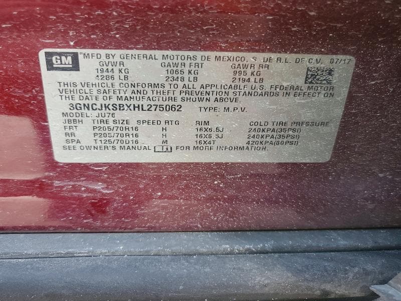 2017 CHEVROLET TRAX LS 12