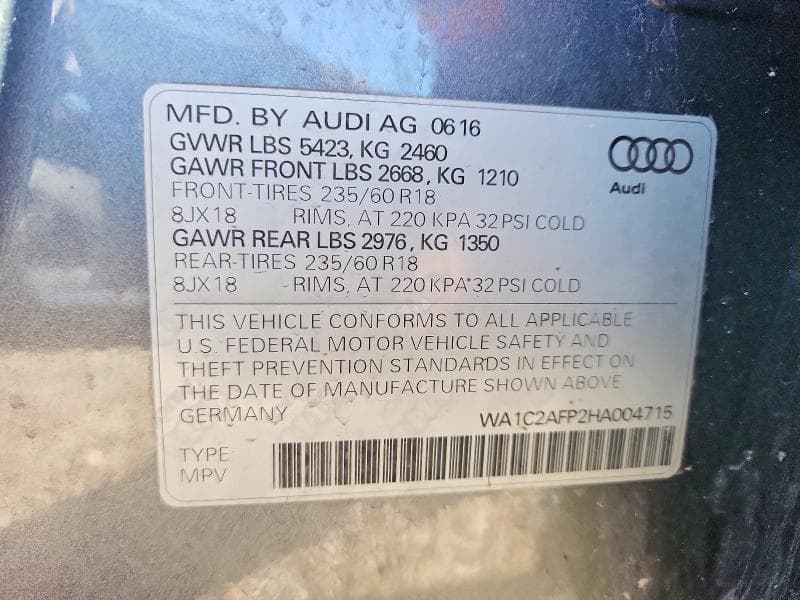 2017 AUDI Q5 PREMIUM 14