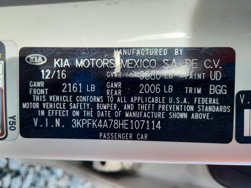 2017 KIA FORTE LX 12