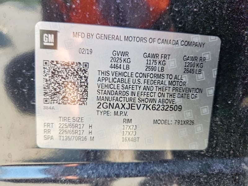 2019 CHEVROLET EQUINOX LT 13