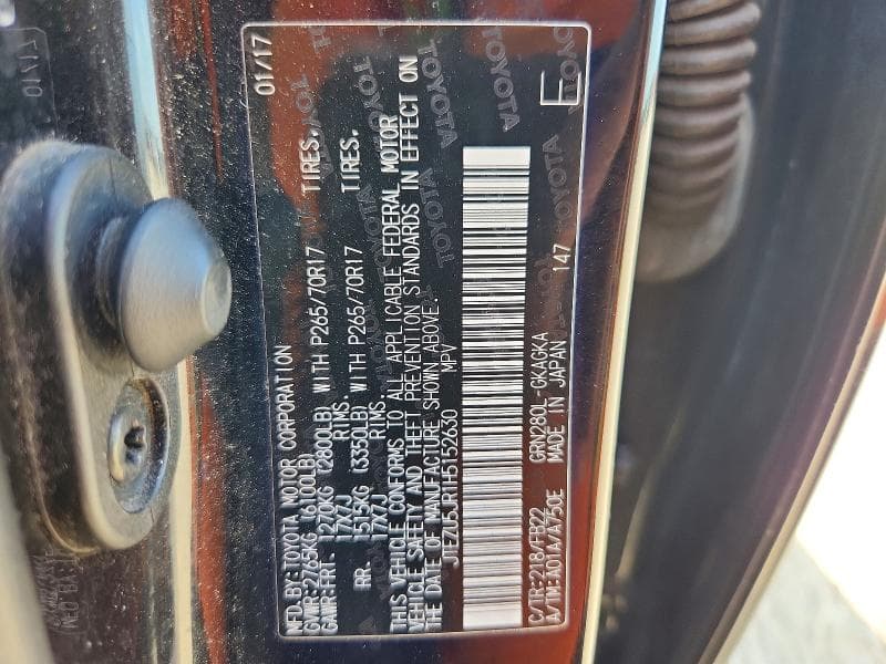 2017 TOYOTA 4RUNNER SR5 13