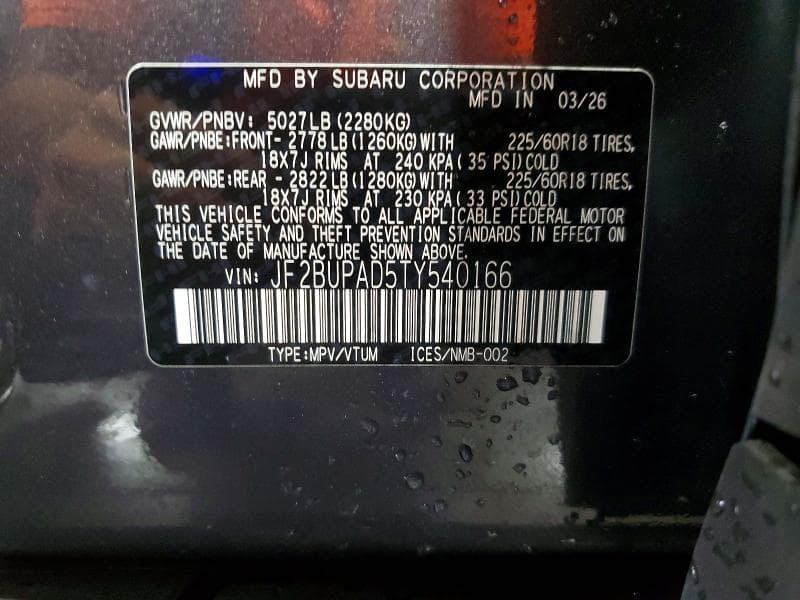 2026 SUBARU OUTBACK PREMIUM 12