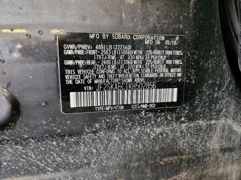 2019 SUBARU FORESTER PREMIUM 13