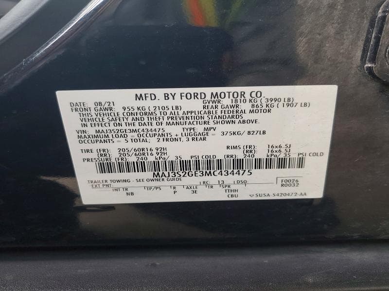 2021 FORD ECOSPORT SE 13