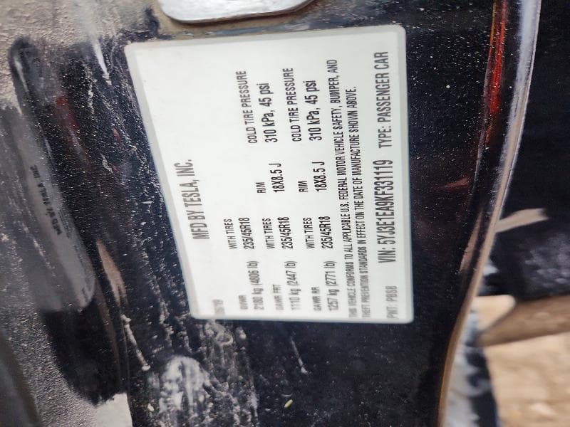 2019 TESLA MODEL 3 12