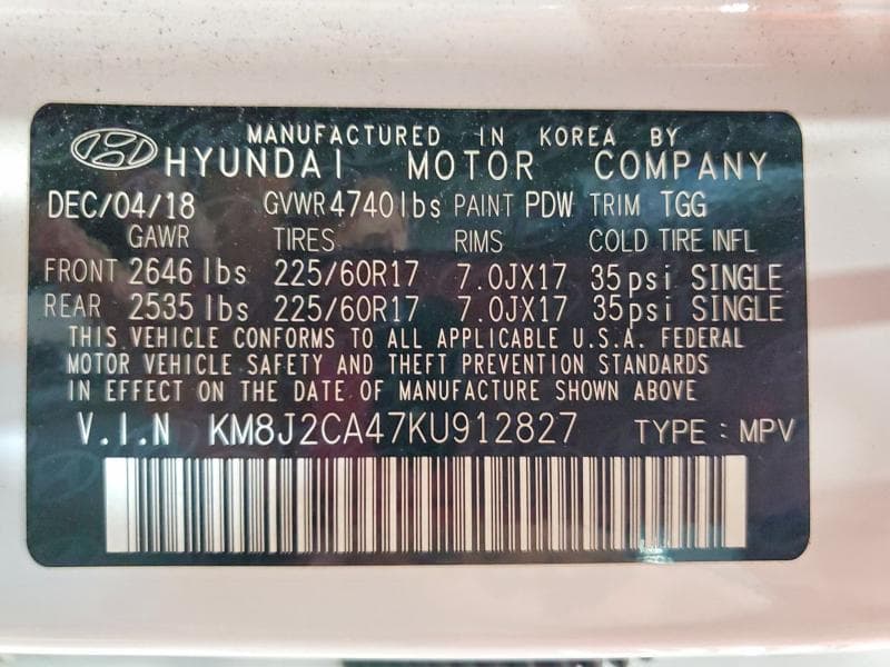 2019 HYUNDAI TUCSON 13