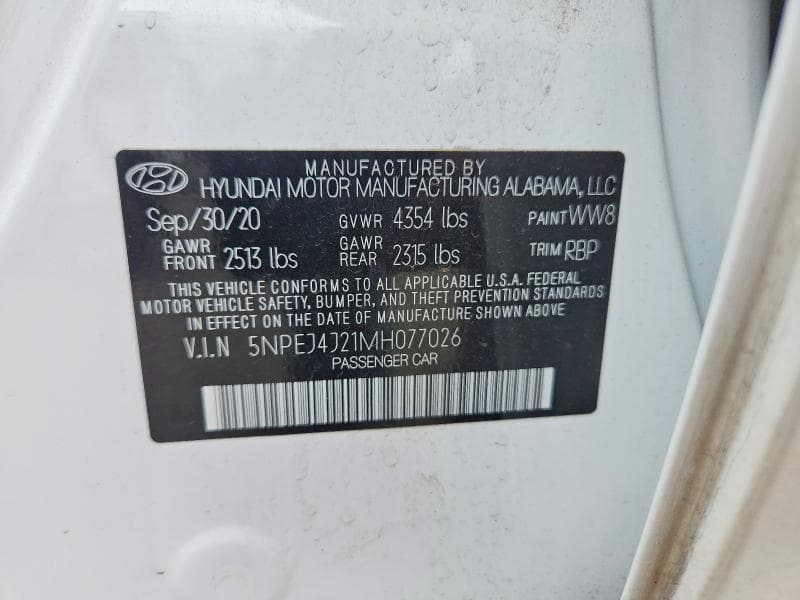 2021 HYUNDAI SONATA SEL PLUS 12