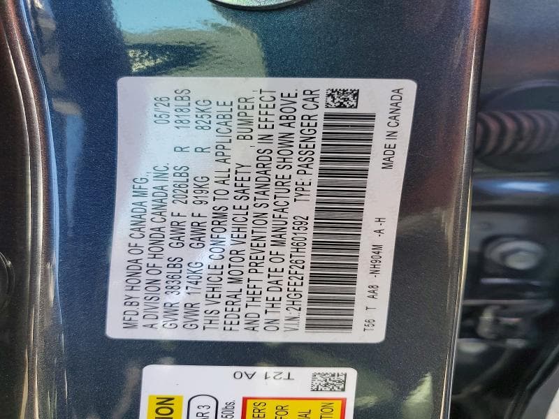 2026 HONDA CIVIC LX 13