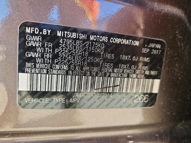 2018 MITSUBISHI OUTLANDER SE 13