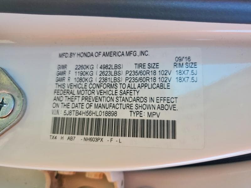 2017 ACURA RDX TECHNOLOGY 13