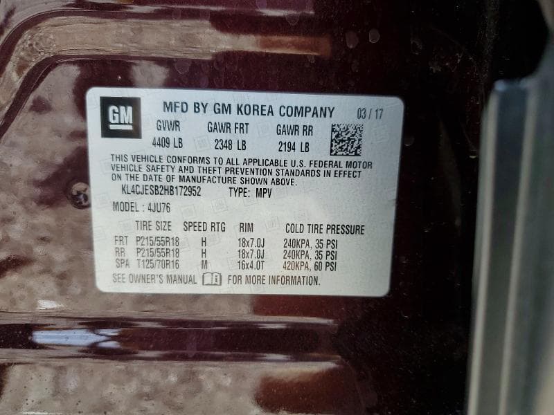 2017 BUICK ENCORE PREFERRED 13