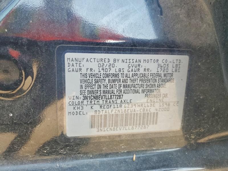 2020 NISSAN VERSA SV 12