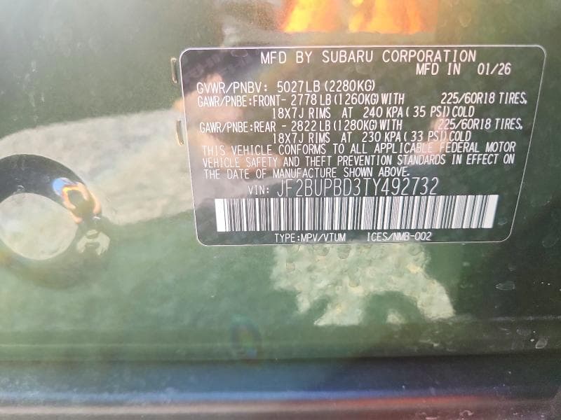 2026 SUBARU OUTBACK PREMIUM 12