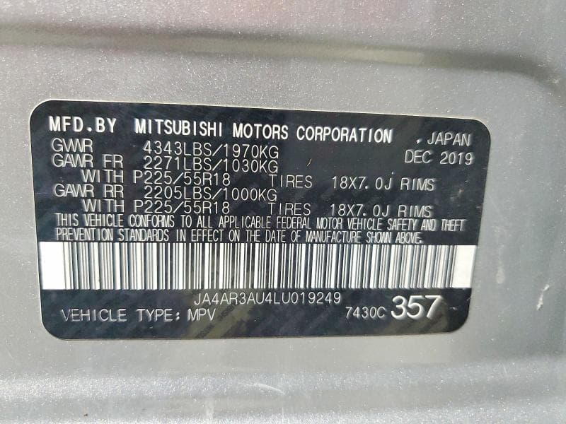 2020 MITSUBISHI OUTLANDER SPORT SE 13