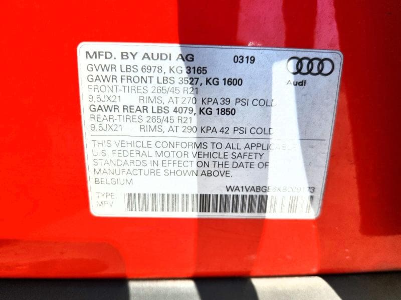 2019 AUDI E-TRON PRESTIGE 12