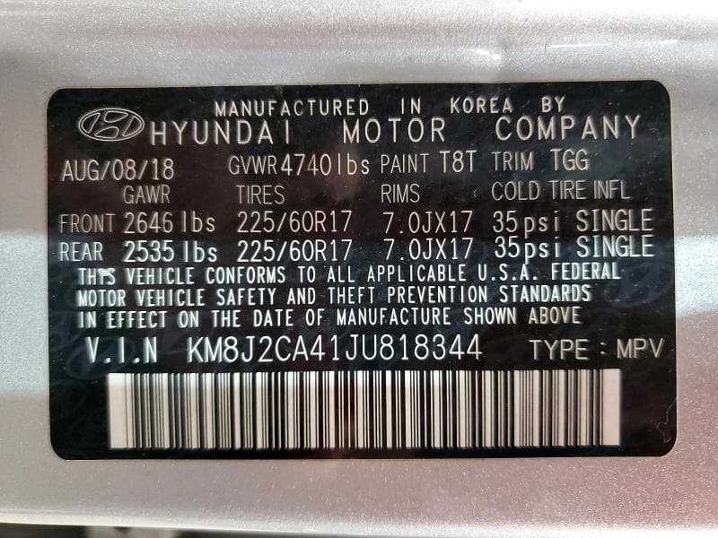 2018 HYUNDAI TUCSON SE 13