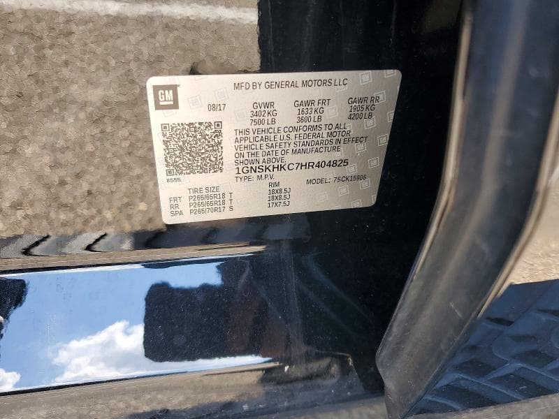 2017 CHEVROLET SUBURBAN K1500 LT 13