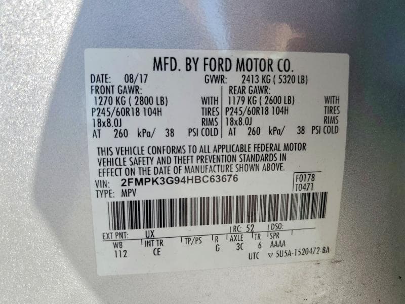 2017 FORD EDGE SE 13