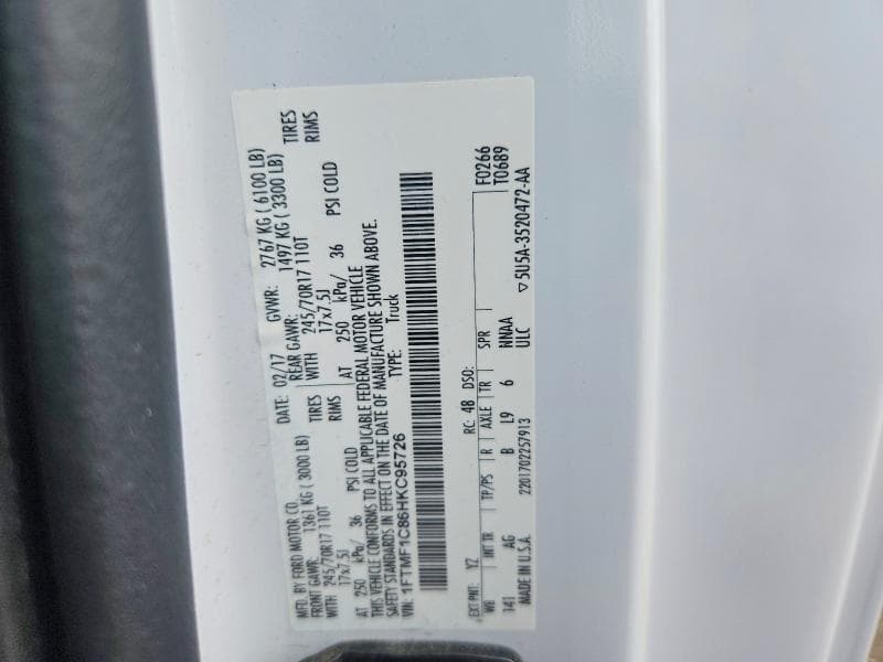 2017 FORD F150 12