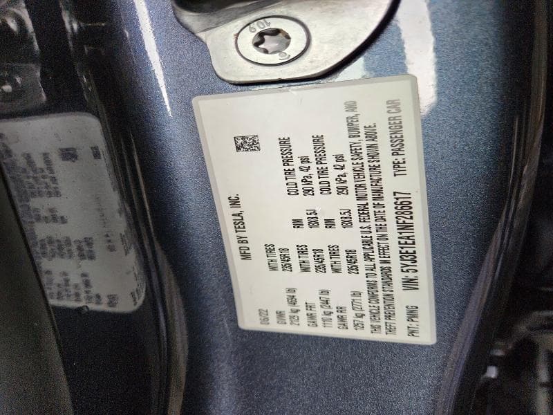 2022 TESLA MODEL 3 12