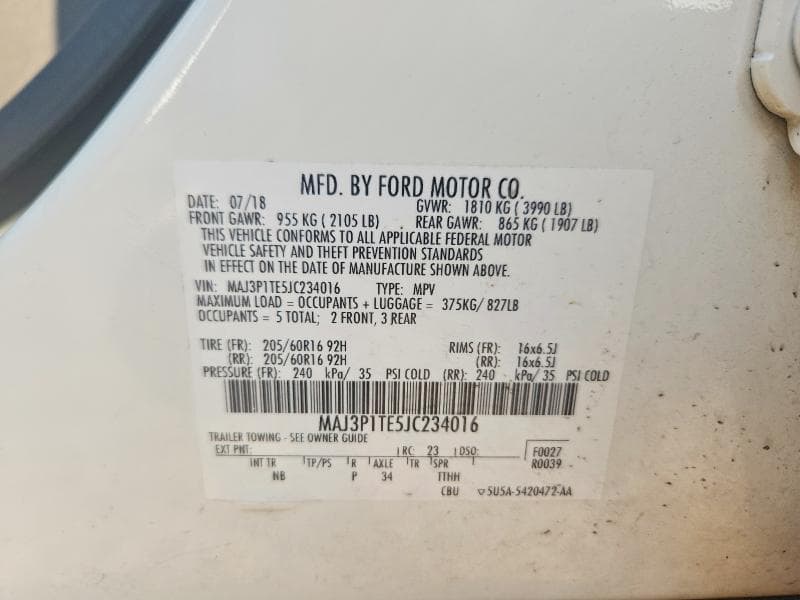 2018 FORD ECOSPORT SE 12