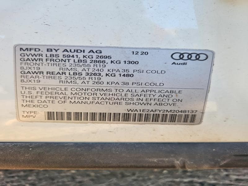 2021 AUDI Q5 E PREMIUM PLUS 13
