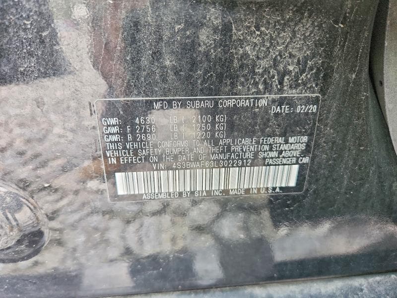 2020 SUBARU LEGACY SPORT 13