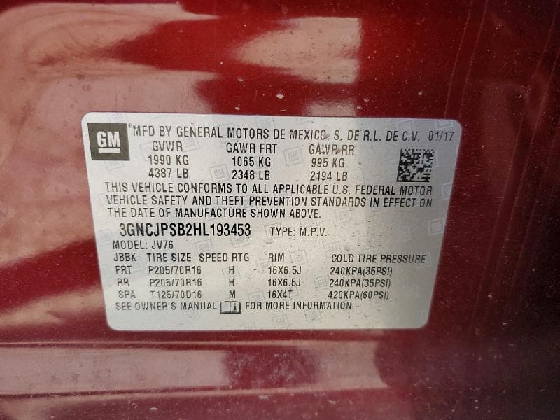 2017 CHEVROLET TRAX 1LT 14