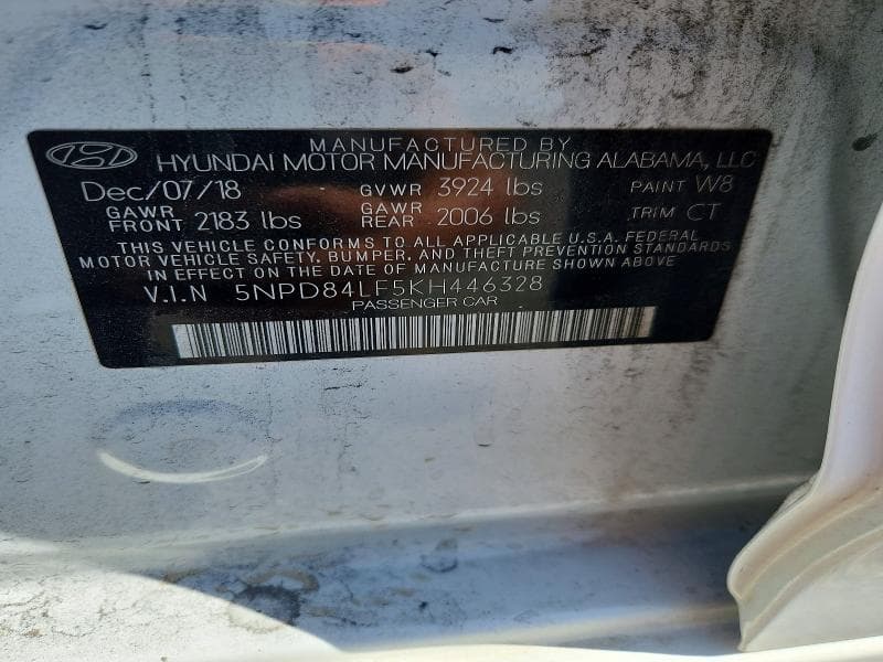 2019 HYUNDAI ELANTRA LIMITED 12
