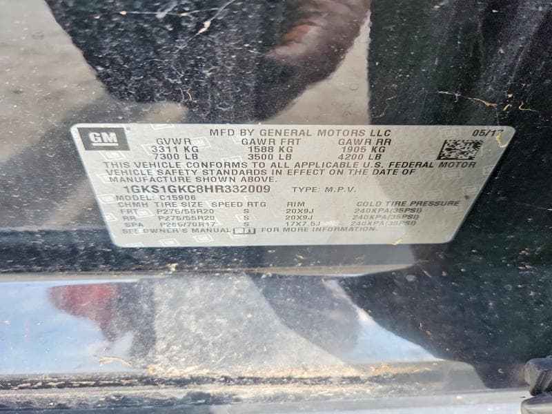 2017 GMC YUKON XL C1500 SLT 13