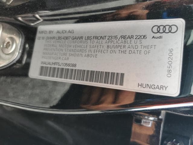 2018 AUDI A3 PREMIUM 13