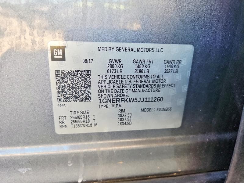 2018 CHEVROLET TRAVERSE LS 13