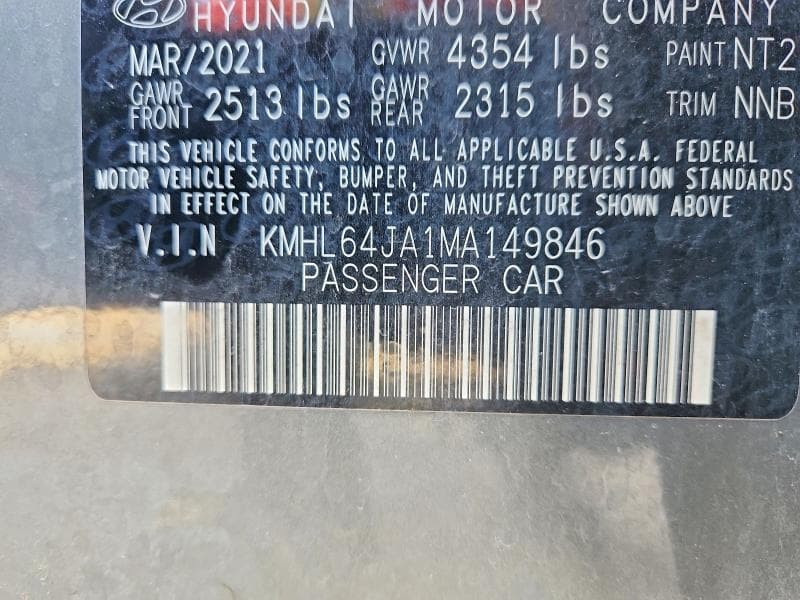 2021 HYUNDAI SONATA SEL 12