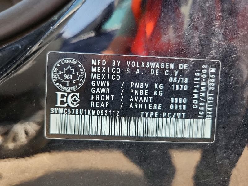 2019 VOLKSWAGEN JETTA S 12