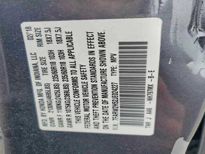 2018 HONDA CR-V EX 13