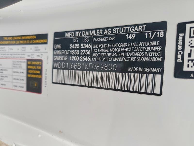 2019 MERCEDES-BENZ E AMG 53 12