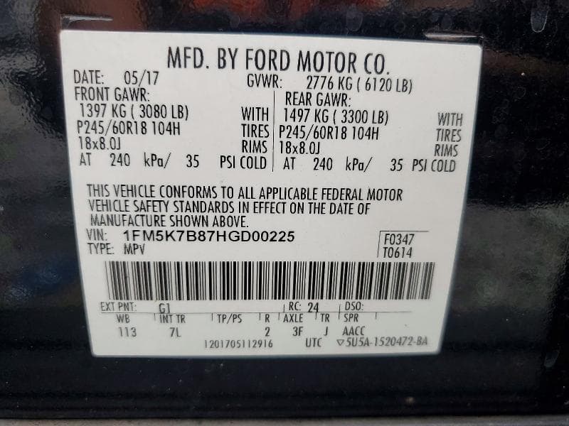 2017 FORD EXPLORER 13