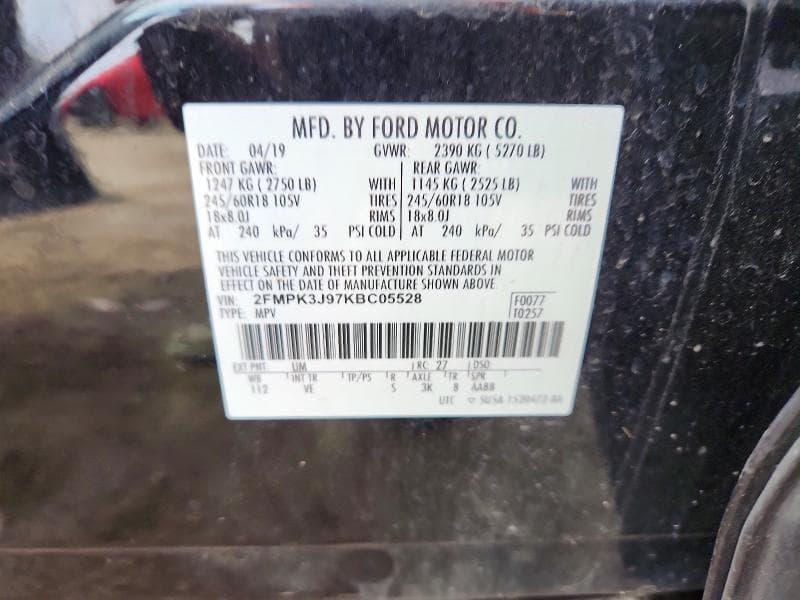 2019 FORD EDGE SEL 13