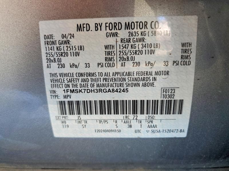 2024 FORD EXPLORER XLT 14
