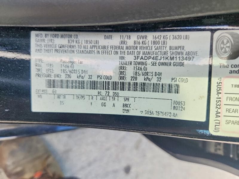 2019 FORD FIESTA SE 13