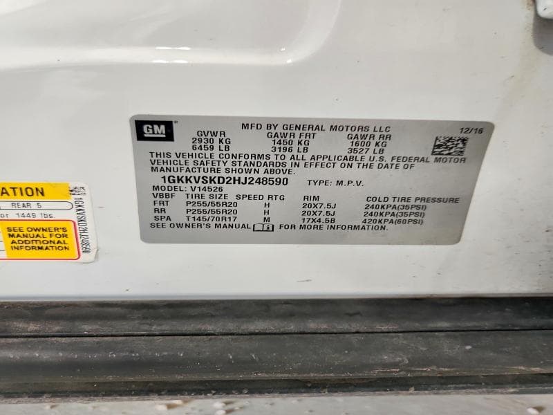 2017 GMC ACADIA LIMITED SLT-2 13