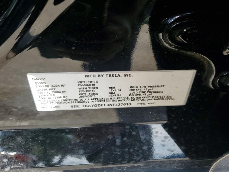 2022 TESLA MODEL Y 13