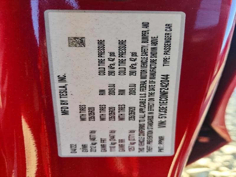 2022 TESLA MODEL 3 12