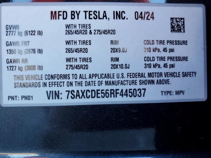 2024 TESLA MODEL X 12