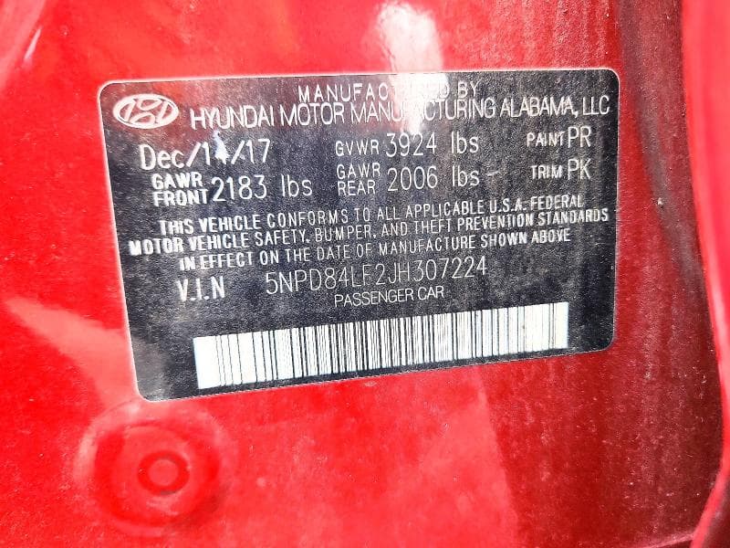 2018 HYUNDAI ELANTRA SEL 13