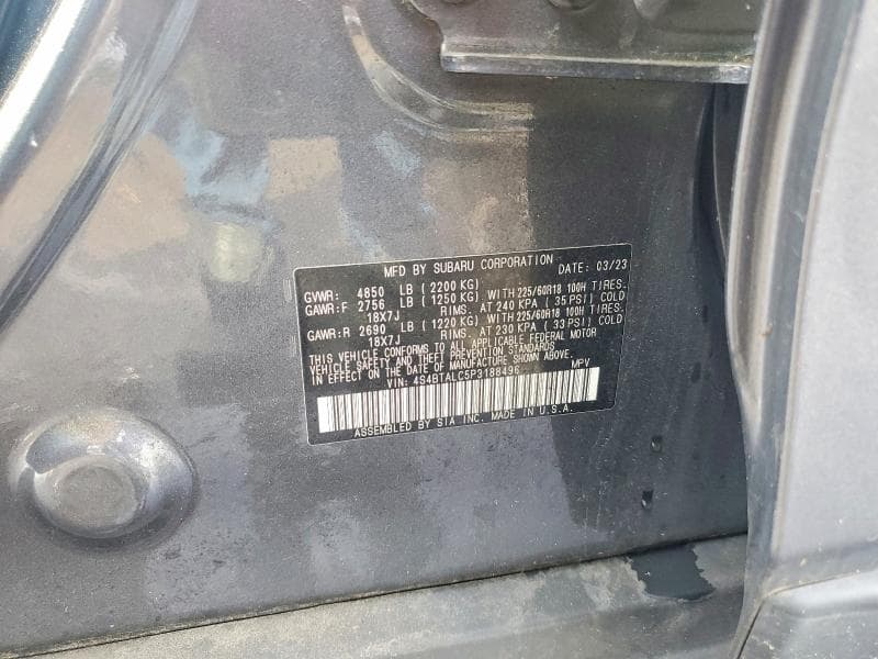 2023 SUBARU OUTBACK ONYX EDITION 12